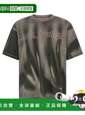 DIESEL 男士T恤 A216230BKBY98BA AW2025 灰色 Printed cotton t-