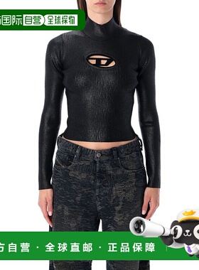 DIESEL 女士针织衫 A141870QVCE9XXD AW2025 黑色 `M-Valari-Tn`