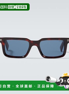 1h可退 潮奢 zegna 杰尼亚 男士 矩形太阳眼镜 brown棕色 舒适时