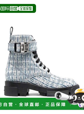 GIVENCHY 女士高跟鞋 BE603PE1FK457 AW2023 Bootie 蓝色厚底鞋