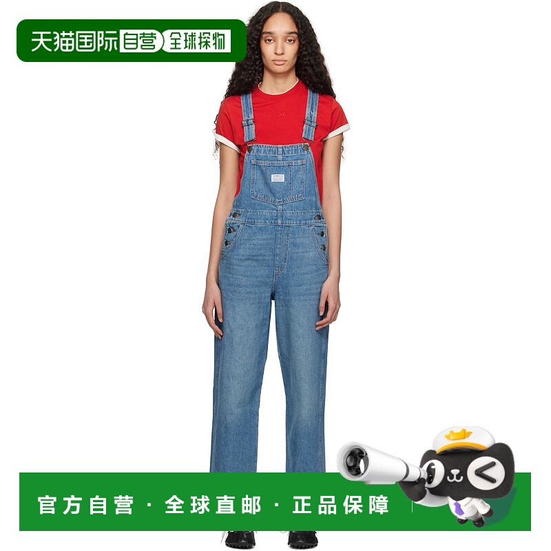 1h可退 潮奢 Levi'S 李维斯 女士 蓝色 Vintage 牛仔背带裤 85315