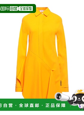 1h可退 潮奢 off-white 女士 衬衫式连衣裙 orange橙色 舒适时尚