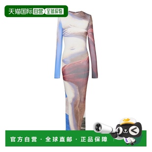 花色 BALMAIN AW2023 AF0RR435JF74SGI 印花薄纱连衣 女士半身裙