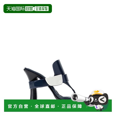 BURBERRY 女士凉鞋 8084823A2993 SS2024 黑色 Petrol blue leath