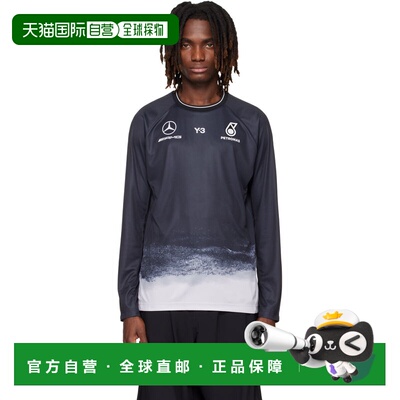 Y-3 男士 黑色 Mercedes-AMG F1 联名 Mechanics Jersey T恤 KR23