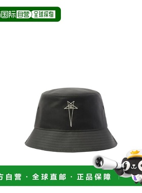 RICK OWENS 男士帽子 CM01E6202CHNY09 SS2025黑色 遮阳帽