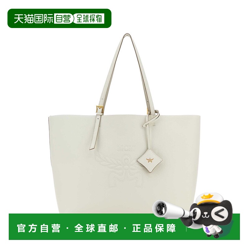 1h可退 MCM 女士手提包 MWPESAC05WG SS2024 白色 White leather