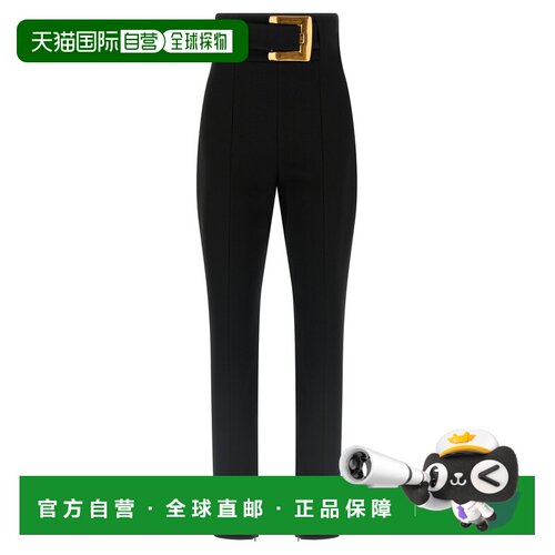 BALMAIN 女士休闲裤 GF1PL024JL050PA CO 黑色 Trousers with a d