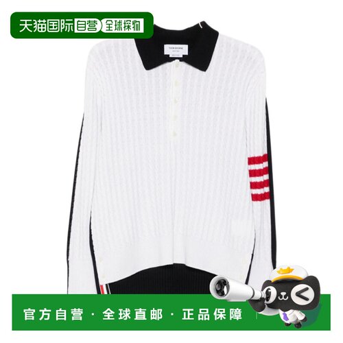 1h可退 THOM BROWNE 男士T恤 MKP166AY1018979 AW2026 白色长袖
