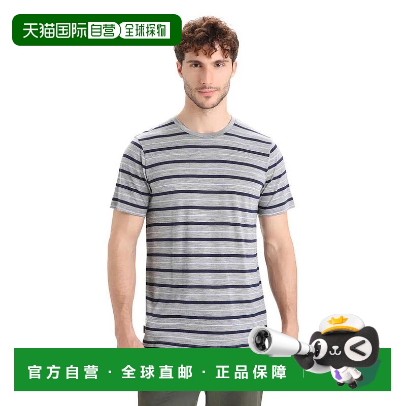 ICEBREAKER Wace Stipe 美利奴羊毛短袖T恤 男士