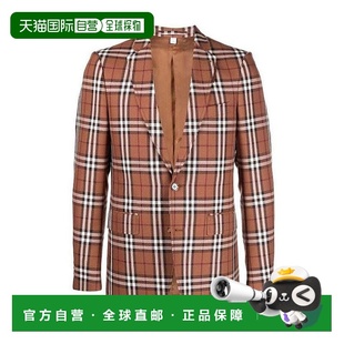 80482071 夹克 AW2022 棕色 外套 BURBERRY 格纹西装 男士