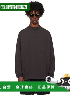 1h可退 潮奢 Bode 男士 黑色 Barry Mockneck T 恤 MRF24CS027