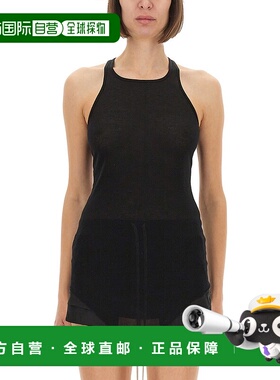 RICK OWENS 女士T恤 RP02E4101RC09 SS2026 黑色 TANK TOP BASIC