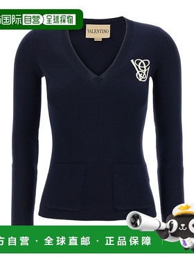 VALENTINO 女士针织衫 BKC67I9H7BBE AW2025 蓝色