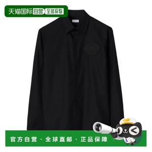 80953321 衬衫 AW2024 黑色 BURBERRY 徽标长袖 男士
