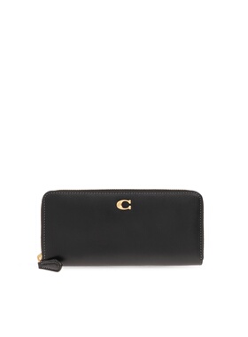 COACH 女士卡包 CS0320B4BK CO 黑色 Leather wallet with logo