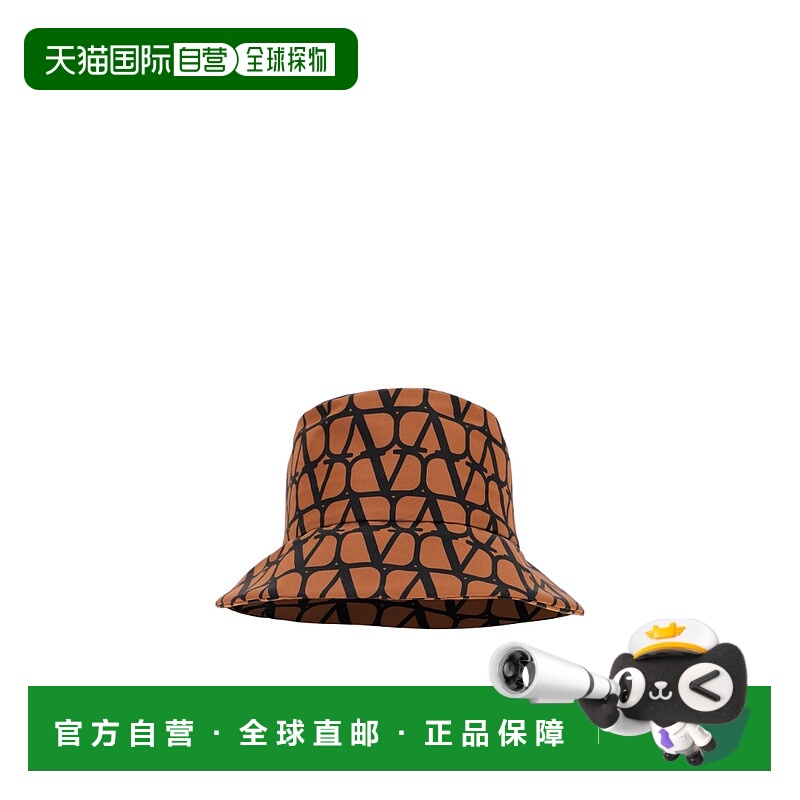 1h可退 VALENTINO 女士帽子 2W0HGA65YSHMUX AW2023 棕色 徽标渔