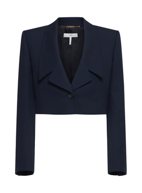 CHLOÉ 女士西服 CH24AVE1406349Z CO 黑色 Crop jacket in wool