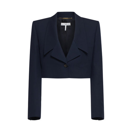 CHLOÉ 女士西服 CH24AVE1406349Z CO 黑色 Crop jacket in wool