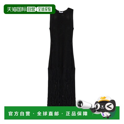 1h可退 ALAIA 女士连衣裙 AA9R3016K181C995 SS2026 黑色 流苏连