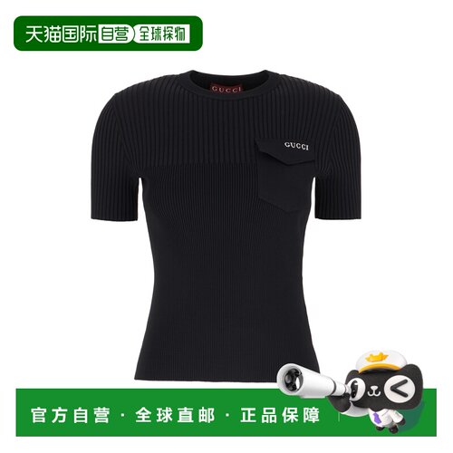 GUCCI 女士背心吊带 829857XKEV21070 SS2025 黑色 Black stretch