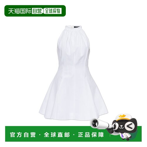 BALMAIN 女士连衣裙 HF1R3410CG720FB AW2026 白色 喇叭形棉质府