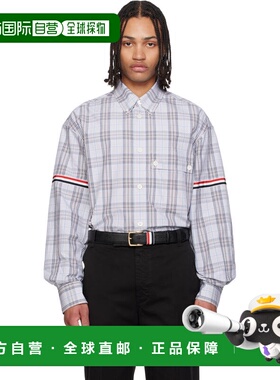 潮奢 Thom Browne 汤姆 布朗 男士 灰色 Oversized Double Needle