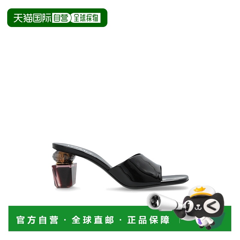 1h可退 VERSACE 女士凉鞋 1019840D2VE1B00V SS2025 黑色 露趾高