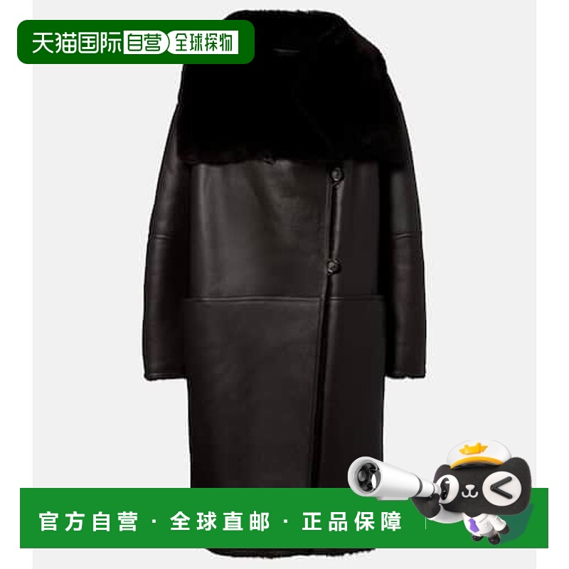 1h可退 潮奢 toteme 女士 皮毛内里皮革大衣 brown棕色 舒适时尚