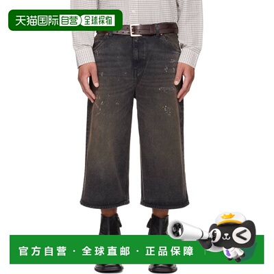 Our Legacy 男士 黑色 Capri Cut 牛仔短裤 M2265CNNebulaWash