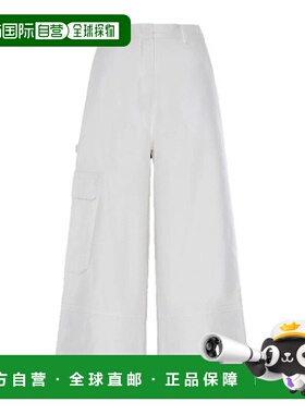 MONCLER 女士短裤 1648600M54A3J001 CO 白色 Cropped wide leg t