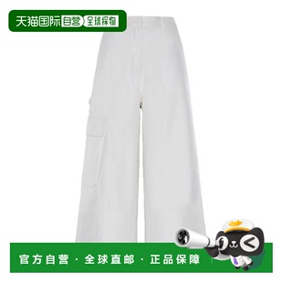 MONCLER 女士短裤 1648600M54A3J001 CO 白色 Cropped wide leg t