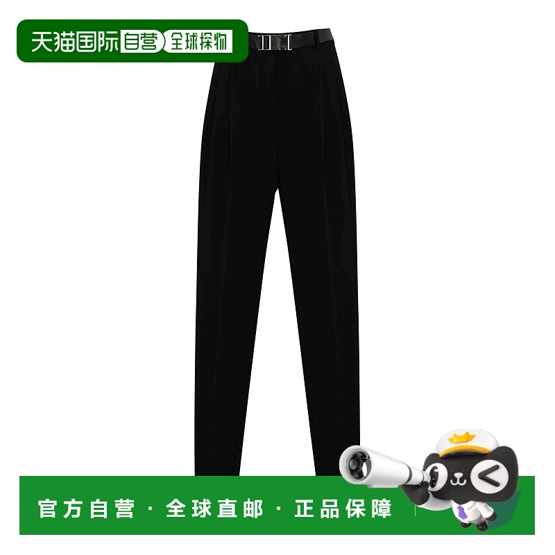 1h可退 MAX MARA STUDIO 女士休闲裤 252E15-38 SS2025 黑色