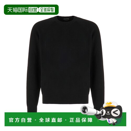 Tom Ford 汤姆 福特 男士 黑色粘胶纤维混纺毛衣 KCL027YMV019S24