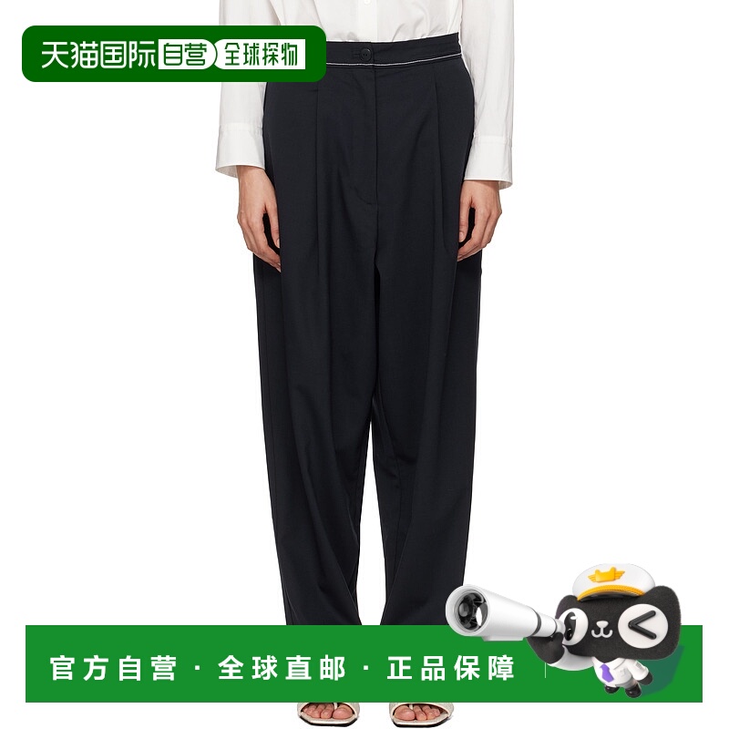 1h可退 潮奢 CORDERA 女士 海军蓝 Tailoring Stitch 长裤 240458