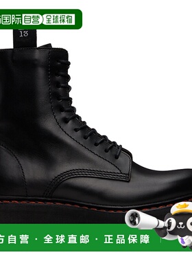 1h可退 潮奢 R13 女士 黑色 Single Stack 踝靴 R13WS025S001A