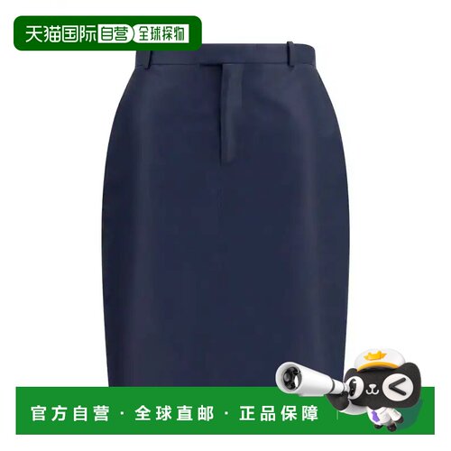 GUCCI 女士正装裤 865111ZAU9E4440 AW2026 黑色 腰带环半身裙