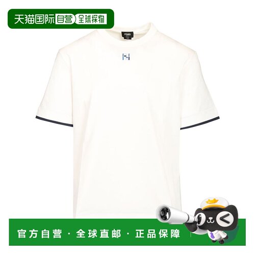 FENDI 男士T恤 FY1358AUIBF11VU AW2026 白色 T-SHIRT OVER LIGHT