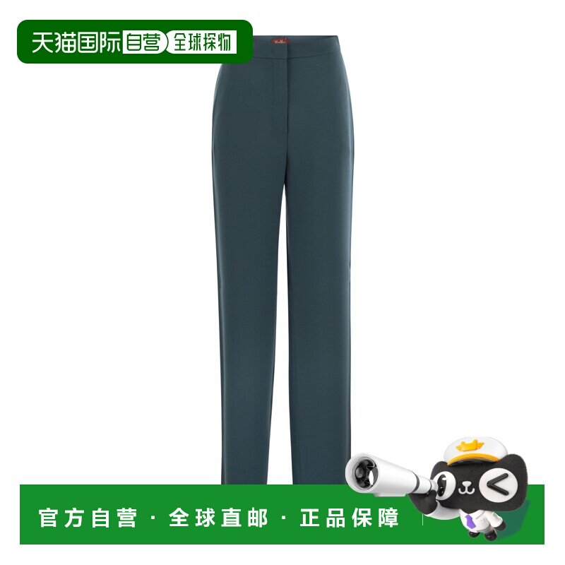 1h可退 MAX MARA 女士休闲裤 6136034306038 AW2024 绿色 高腰休 - 天猫国际探物中国香港出品