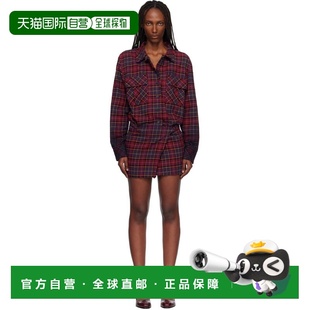 1h可退 潮奢 off-white 女士 红色 Check Flannel Arrow 连衣裙 O