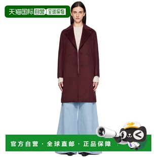 1h可退 潮奢 MaxMara 麦斯玛拉 女士 酒红色 Agenda 大衣 2526016