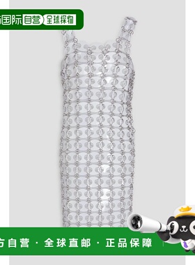 1h可退 潮奢 Rabanne 女士 PVC 孔眼装饰迷你连衣裙 24PIRO779PS0