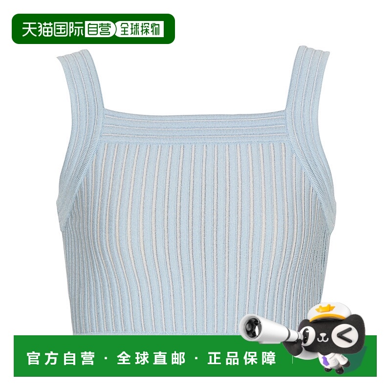 1h可退 BALMAIN 女士背心吊带 FF1AB058KI83SOM AW2025 白色