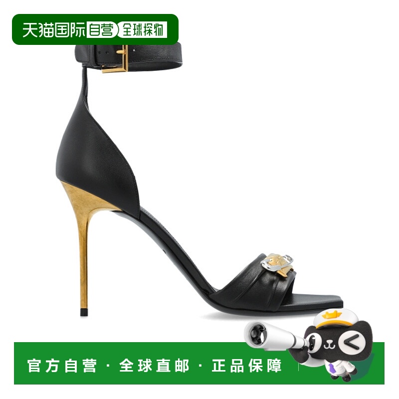1h可退 BALMAIN 女士高跟鞋 EN1UH080LNAP0EB SS2025 黑色 方头高