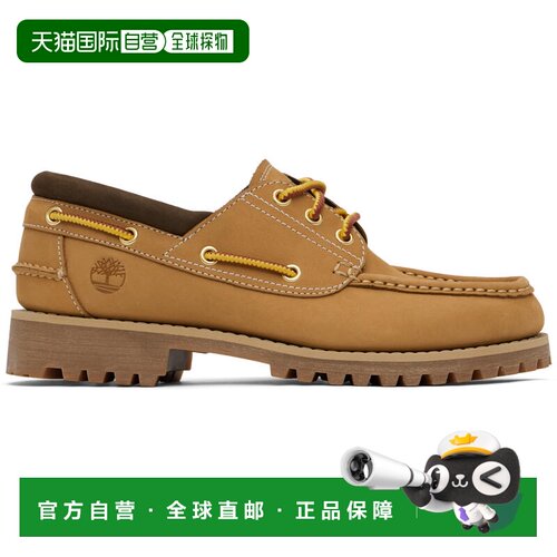 Timberland 天伯伦 男士 Men 浅褐色撞色缝线皮质乐福鞋 TB0A41Z7