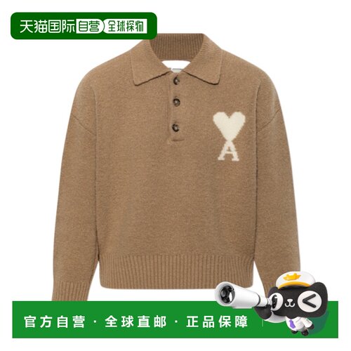 奢淘 Ami Paris 长袖针织POLO衫 女 UPL408KN0135【付后1h可退】
