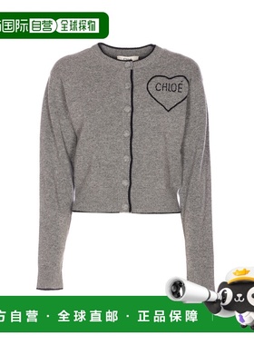 CHLOÉ 女士针织衫 26SMC08710012 SS2026 灰色 FITTED CARDIGAN W