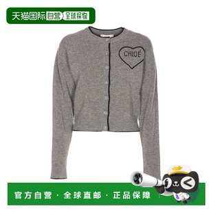 CHLOÉ 女士针织衫 26SMC08710012 SS2026 灰色 FITTED CARDIGAN W
