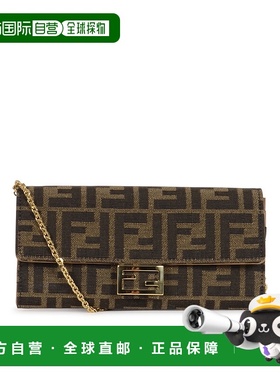 FENDI 女士钱包 8M0365A98PF0A6E AW2025 棕色 Ff-Print Canvas C