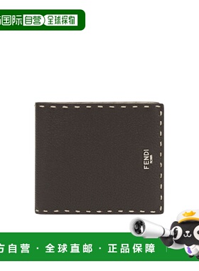 FENDI 男士卡包 7M0193AP3CF1RI3 SS2025 黑色 Selleria 钱包